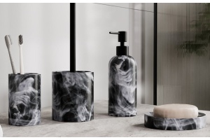 Ершик для унитаза Wasserkraft Neime черный - белый - 2