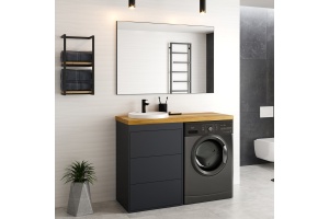 Тумба для комплекта Brevita Grafit 60 под стиральную машину