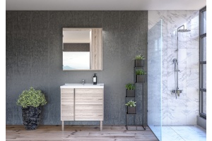 Комплект мебели Aquaton Стоун 80 светлое дерево