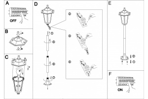 Наземный высокий светильник Eglo ПРОМО Laterna 5 22995 - 2