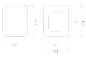 Сиденье для унитаза Boheme Puro белый с петлями бронза - 2