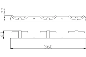 Планка с крючками Rav Slezak Colorado хром - 2