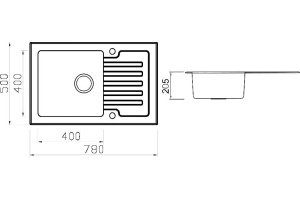 Металлическая мойка Seaman SMG-780 (SMG-780W-Gold.B) - 2
