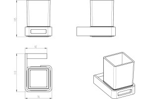 Стакан Boheme Q 10944-GM Gun Metall - 3