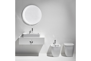 Simas Henges Раковина накладная/подвесная 70х50 см,с 1 отв под смеситель, с донным клапаном керамическим PLHE, цвет белый - 2