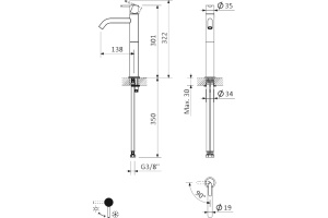 Смеситель Cezares Leaf LC2-01-W0 для раковины - 2