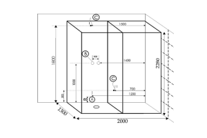 Душевая кабина Frank 200х130 правая с финской сауной - 3