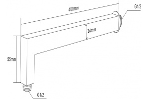 Кронштейн для верхнего душа Swedbe Platta 5509 - 2