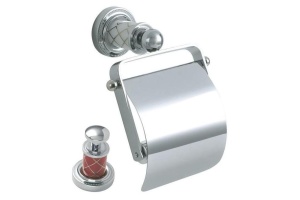 Держатель для туалетной бумаги Boheme Murano хром с красным