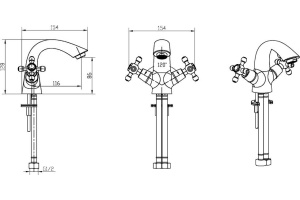 Смеситель Boheme Royal Cristal 271 для раковины - 2