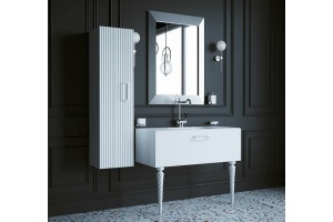 Шкаф-пенал Armadi Art Vallessi Avangarde 35 белый - хром - 2