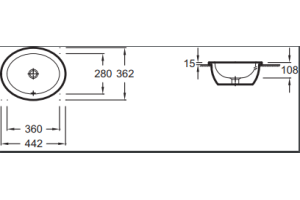 Рукомойник Jacob Delafon Vox EYJ102 45 см - 2