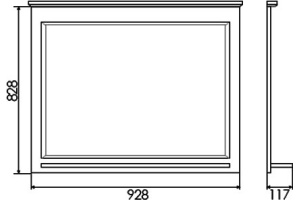 Зеркало Comforty Тбилиси 90 белый глянец - 3