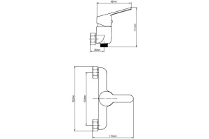 Смеситель Dorff Norma для душа - 2