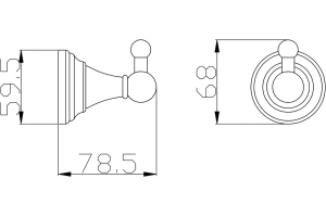 Крючок Rav Slezak Morava черный матовый - 2