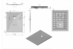 Поддон для душа Vincea 100х80 антрацит матовый - 2