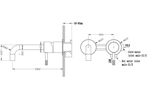 Смеситель Boheme Uno 465-G С ВНУТРЕННЕЙ ЧАСТЬЮ, для раковины, золото - 2