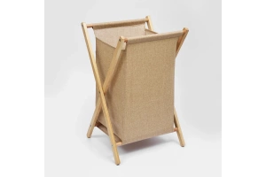 Корзина для белья Wasserkraft Nau светлое дерево - бежевый - 3