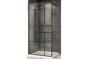 Душевая перегородка ABBER Immer Offen 90 профиль черный (AG63090B)