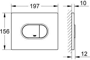 Кнопка смыва Grohe Arena Cosmopolitan 38858000 хром - 3