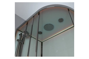 Душевая кабина Frank Brilliant 120х80 левая хром стекло прозрачное - 2