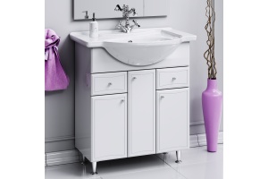 Тумба для комплекта Aqwella Барселона Люкс 85 с бельевой корзиной - 2