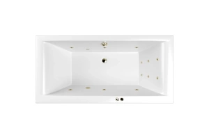 Акриловая ванна Whitecross Savia Duo 170х80 белая бронза с гидромассажем