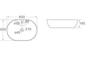 Раковина SantiLine SL-1023 - 2