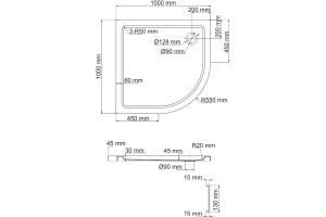Поддон для душа Wasserkraft Isen 26T23 100x100 см - 3