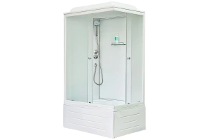 Душевая кабина Royal Bath 100x80 L стекло матовое задняя стенка белая - 2