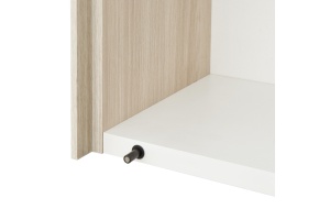 Шкаф подвесной Aquaton Асти 35 белый-светлое дерево - 2