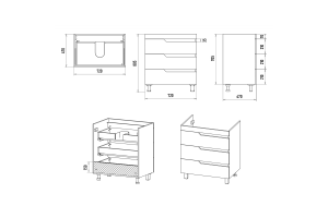 Тумба под раковину Misty Софт 75 белая глянцевая - 3