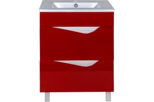 Тумба для комплекта Bellezza Эйфория 60 красная для раковины Квадро