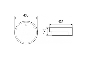 Раковина встраиваемая Weltwasser WW DEILBACH 4003 43.5 белый (10000003883) - 2
