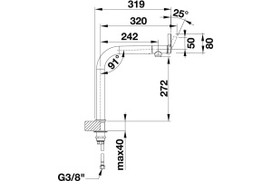 Смеситель для кухонной мойки Blanco Vonda хром, черный (518435) - 3