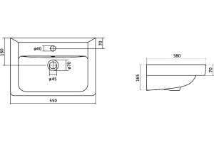 Мебельная раковина Бриклаер Santek Тигода 55 - 3