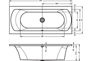 Акриловая ванна Riho Lima 170 R - 2