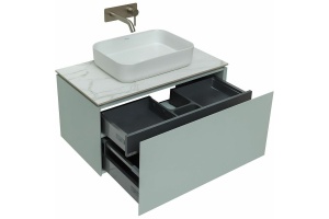 Тумба под раковину Allen Brau Infinity 85 светло - зеленый матовый - 3