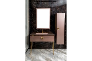 Шкаф - пенал Armadi Art Lucido 35 подвесной розовый - 2