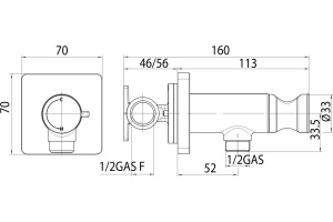 Гигиенический душ Bossini Cube Brass со смесителем E38001B - 2
