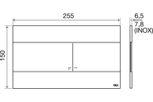 Кнопка смыва Oli Slim хром матовый (659046) - 2