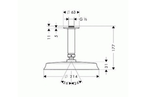 Верхний душ Hansgrohe  (27400820) - 2