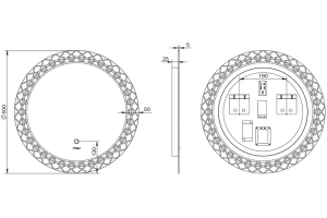 Зеркало Esbano 50 с подсветкой (ESMI3599) - 3