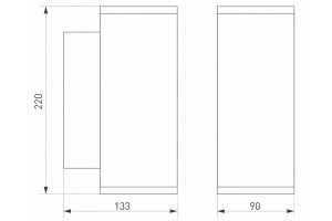Уличный настенный светодиодный светильник Arlight LGD-Forma-Wall-Twin-R90-2x12W Day4000 037251 - 2