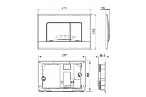 Клавиша смыва Roca Active Pl 32B 8901130B1 хром - 2