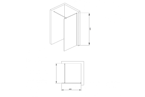 Душевая перегородка RGW WA-002 100х195 профиль хром стекло матовое - 3
