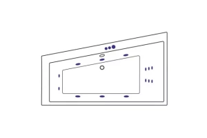 Акриловая ванна Excellent Sfera 170х100 левая белая бронза с гидромассажем - 2