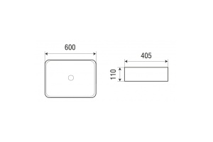 Раковина накладная Weltwasser WW ELBACH 2174 MB 60 матовый черный (10000004508) - 2