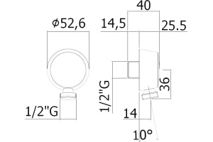Шланговое подключение Cezares CZR-AI5-NOP черный - 3