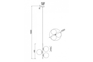 Подвесной светильник Maytoni Nostalgia MOD048PL-03G - 3